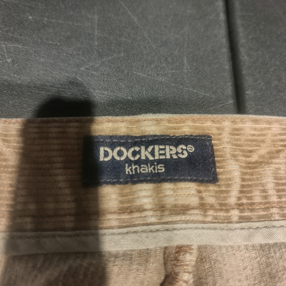 Dockers Relaxed Fit Corduroy Pants - Tan - Men's 38x27 - Picture 4 of 9